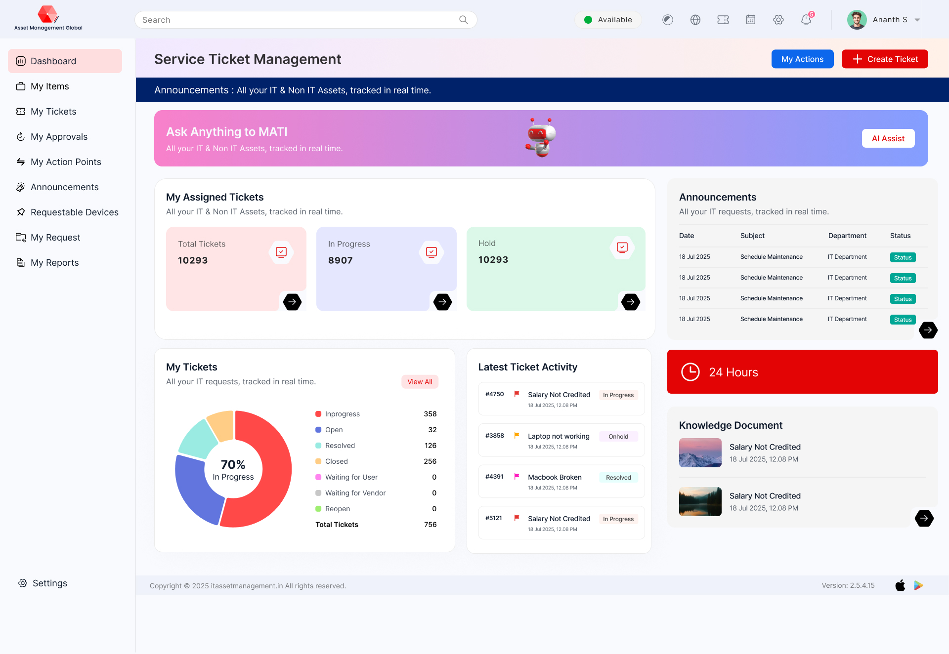 AMG Service Desk Management